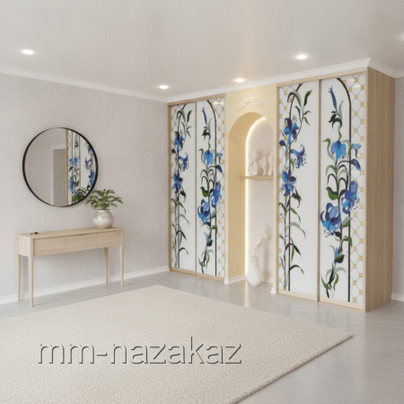 Изысканные витражные двери-купе 